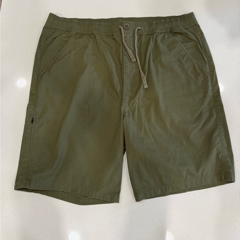 Prana Olive Green Athletic Drawstring Shorts
